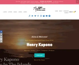 Henrykapono.com(Henry Kapono) Screenshot