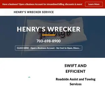 Henryswrecker.com(Henry's Wrecker Service) Screenshot