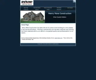 Henrywareconstruction.com(Henry Ware) Screenshot