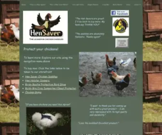 Hensaver.com(Chicken saddles by Hen Saver to protect your chickens) Screenshot