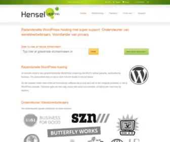 Henselhosting.nl(Hensel Hosting Cloud Hosting and Domains) Screenshot