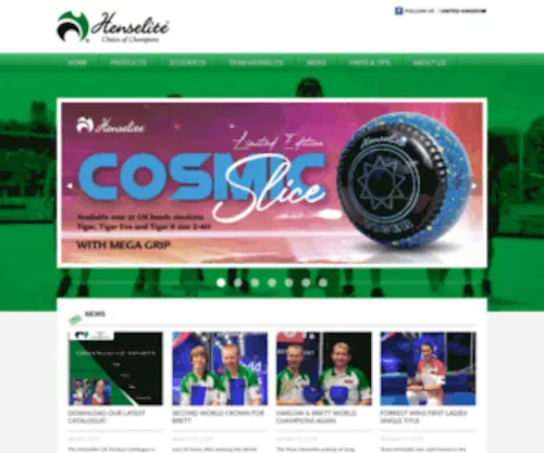 Henselite.co.uk(Leaders in lawn bowls) Screenshot