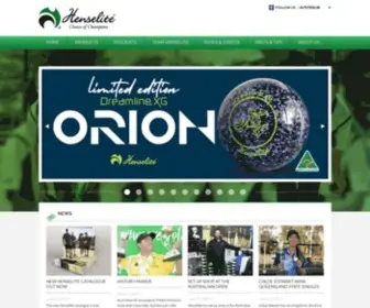 Henselite.com.au(Leaders in lawn bowls) Screenshot