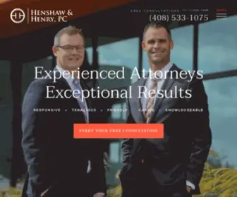 Henshawhenry.com(San Jose Personal Injury Lawyers) Screenshot