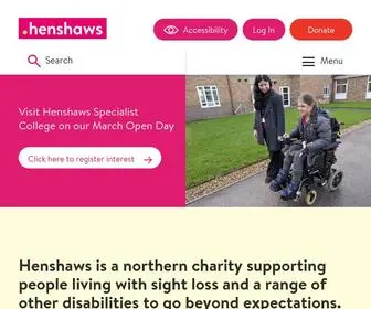 Henshaws.org.uk(Henshaws Society for Blind People) Screenshot