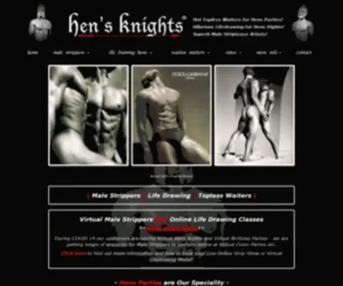 Hensknights.com.au(Virtual life drawing classes) Screenshot