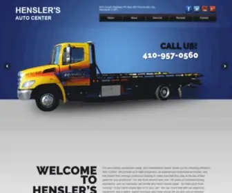 Henslersauto.com(24 Hour Towing and Roadside Assistance) Screenshot