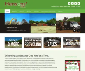 Hensonsinc.net(Enhancing Landscapes One Yard at a Time) Screenshot