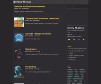 Henthom.com(Henry Thomas) Screenshot