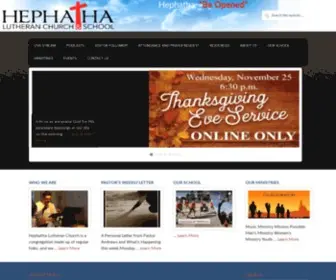 Hephatha.net(Hephatha Lutheran Church and School In Anaheim Hills) Screenshot