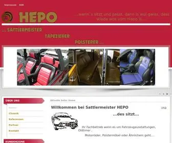 Hepo.co.at(Willkommen bei Sattlermeister HEPO) Screenshot