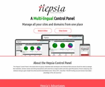 Hepsia.com(The Most Advanced Web Hosting Control Panel on the Market) Screenshot