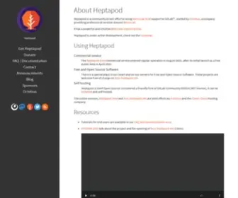 Heptapod.net(About Heptapod) Screenshot