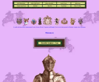 Heraldicsculptor.com(Family Coats of Arms and Crests) Screenshot