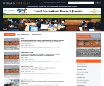 Heraldjournals.org(Herald International Research Journals) Screenshot