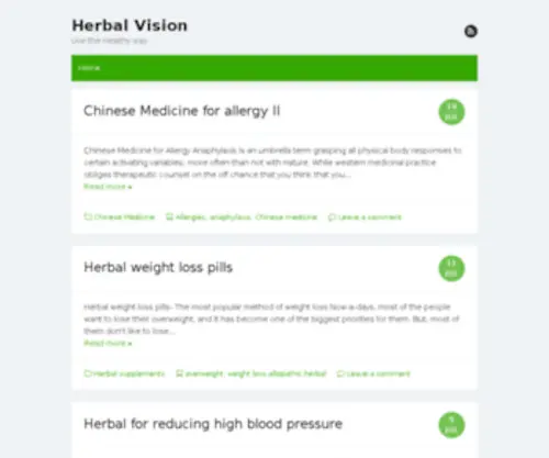 Herbal-Vision.com(Herbal Vision offer high quality natural green products) Screenshot