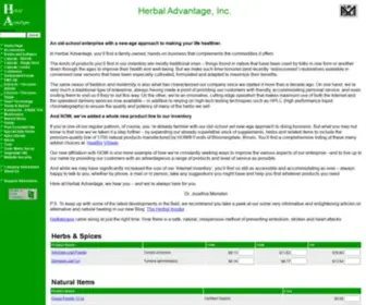 Herbaladvantage.com(Herbal Advantage Bulk medicinal herbs and Stevia) Screenshot