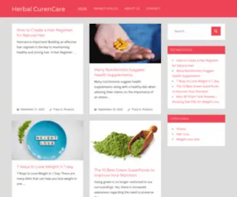 Herbalcurencare.com(Natural Remedies and Treatments For Hair Loss) Screenshot