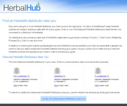Herbalhub.com(Herbalife Distributors) Screenshot