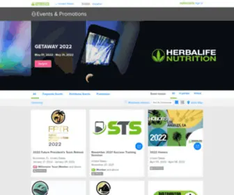 Herbalifeevents.com(Events & Promotions) Screenshot