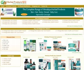 Herbalproducts4U.com(Buy Herbal Products online Health and Beauty care) Screenshot