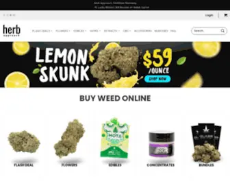 Herbapproach.com(Buy Weed Online at Herb Approach) Screenshot