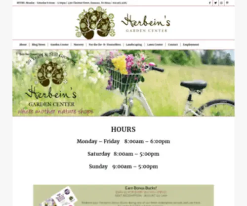 Herbeins.com(Nursery PA) Screenshot