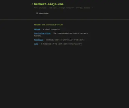 Herbert-Siojo.com(Herbert Siojo) Screenshot
