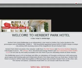 Herbertparkhotel.ie(Herbert Park Hotel Dublin City) Screenshot