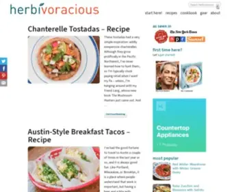 Herbivoracious.com(Vegetarian Recipe Blog) Screenshot