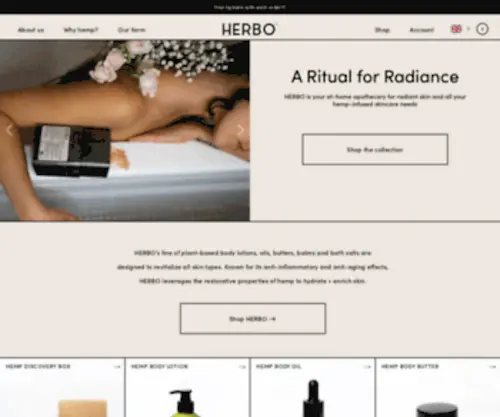 Herbo.com(HEMP SKIN) Screenshot