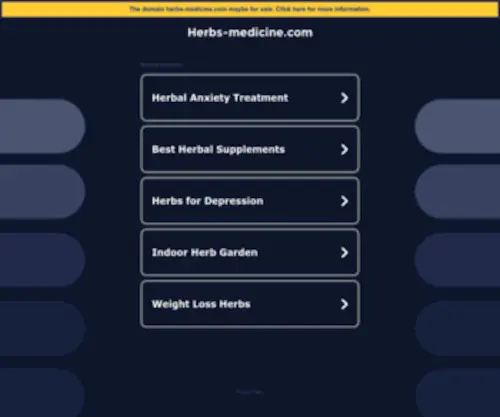 Herbs-Medicine.com(HERBAL MEDICINE) Screenshot