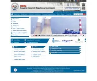 Herc.gov.in(Haryana Electricity Regulatory Commission) Screenshot