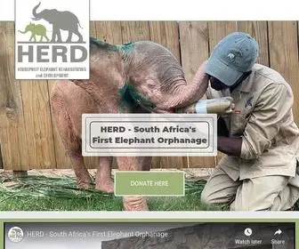 Herd.org.za(South Africa's First Elephant Orphanage) Screenshot