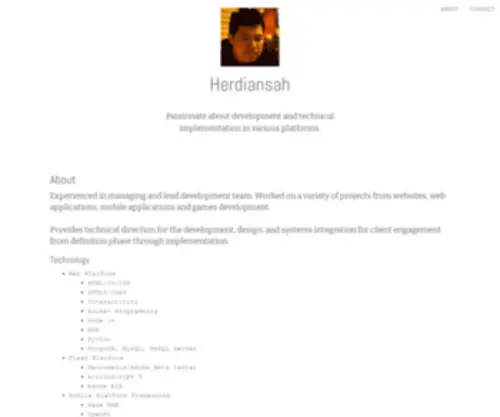 Herdiansah.com(Portfolio Website) Screenshot
