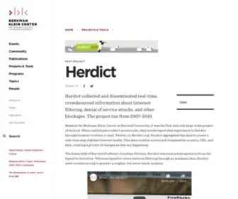 Herdict.org(Herdict collected and disseminated real) Screenshot