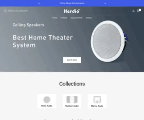 Herdiotech.com(The Herdio Home Bluetooth Ceiling Speaker System with High Quality) Screenshot