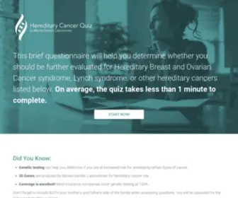 Hereditarycancerquiz.com(Hereditary Cancer Quiz) Screenshot