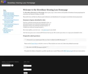 Hereditaryhearingloss.org(The Hereditary Hearing Loss) Screenshot