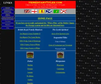 Hereditarytitles.com(Heraldry) Screenshot