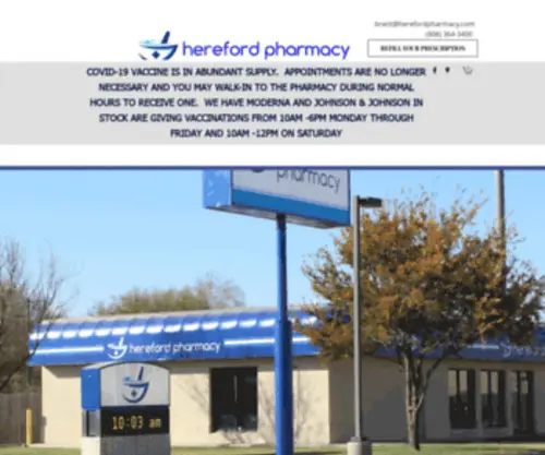 Herefordpharmacy.com(Hereford Pharmacy) Screenshot