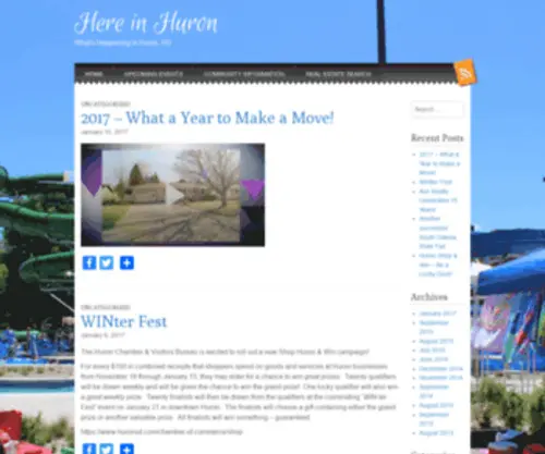 Hereinhuron.com(What's Happening in Huron) Screenshot