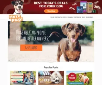 Herepup.com(A Dog Blog) Screenshot