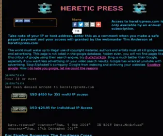 HereticPress.com(hereticpress) Screenshot