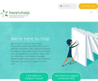 Heretohelp.bc.ca(We're here to help) Screenshot