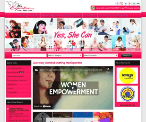 Herexpertise.com(Top Women Entrepreneurs of India) Screenshot