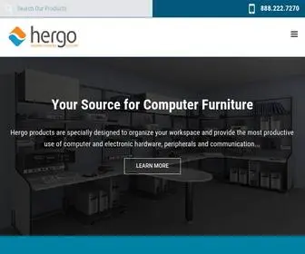 Hergo.com(Manufacturers of Technical Computer Furniture) Screenshot