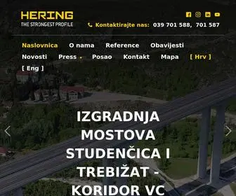 Hering.ba(Web stranice tvrtke HERING d.d. Široki Brijeg) Screenshot