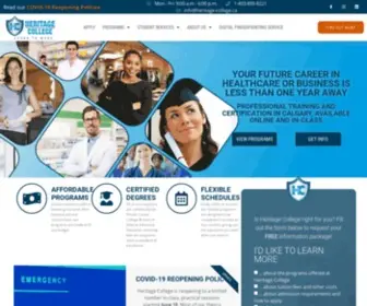 Heritage-College.ca(Heritage Career College) Screenshot