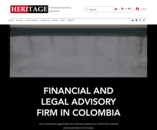 Heritage.com.co(Banca de inversión) Screenshot